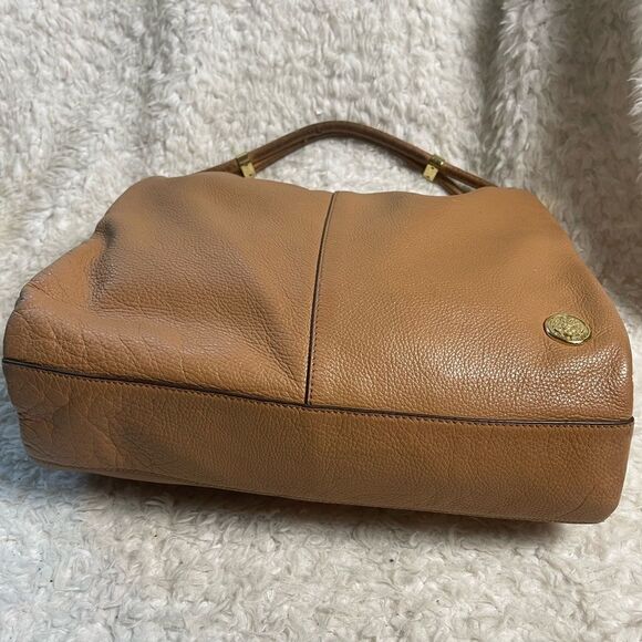VINCE CAMUTO Toasted Tan / Light Brown Pebbled Leather Hobo Shoulder Bag - Picture 6 of 14